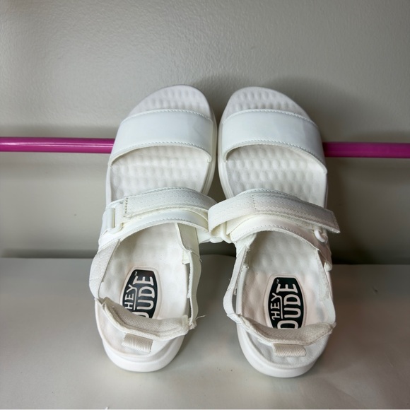 Hey Dude White Collins Mono Sport Sandals Sz 7 Womens - Picture 6 of 7